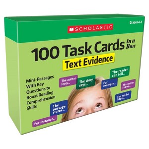 Scholastic Teacher Resources 100 Task Cards in a Box: Text Evidence - 1 of 2