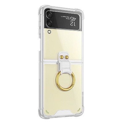 SaharaCase Hybrid-Flex Hard Shell with Ring Case for Samsung Galaxy Z Flip4 Clear (CP00294)
