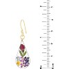Pressed Flower Teardrop Earrings | Sterling Silver Dainty Botanical Jewelry - 3 of 4