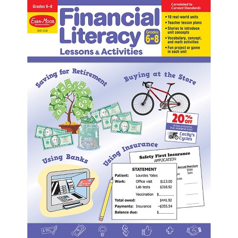 Evan-Moor® Financial Literacy Lessons & Activities, Grade 6 - image 1 of 3