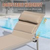 Okak Patio Lounge Chairs Set of 3 with Side Table,Aluminium Pool Outdoor Chaise Lounge for Patio,Beach,Yard - 2 of 4