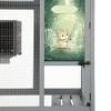 Resenkos 70-Inch Cat Catio, Outdoor Wooden Enclosure With Wheels, Multi-Level Platforms, Lockable Door, Sunroof, Custom Panels, Gray Gray with pattern - 4 of 4