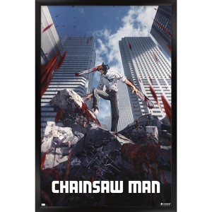 Trends International Chainsaw Man - Key Art Framed Wall Poster Prints - 1 of 4