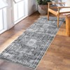 Vintage Machine Washable Oriental Design Carpet with Non Slip Backing Distressed Stain Resistant Soft Low Pile Floor Cover for Living Room Bedroom - 2 of 4