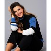 Women's Stripe Sleeve Mock Neck Sweater - Angel Apparel - 3 of 4