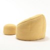 CAVINAS Bean Bag Chair Floor Chair with Upholstered Footrest Comfy Chair with Memory Foam for Living Room, Bedroom - 3 of 4
