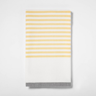 yellow and grey kitchen towels