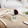 Pavilion Gift Company - Best Life - Maroon & White - 5.5 oz - 100% Soy Wax Candle with Pom Pom Lid Scent: Tranquility - Flame Candles - 2 of 4