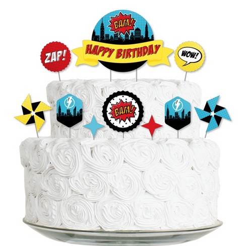 Big Dot Of Happiness Bam Superhero - Birthday Party Cake ...