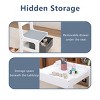FURNIinspire Kids Table Sets 3 In 1 Wooden Activity Table Set, Kids Table And Chairs with Storage Drawer for Nursery, White, 24.21"*24.21"*18.9" - 4 of 4