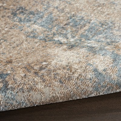 Abstract Shimmer 5' x 7' Gray Synthetic Area Rug
