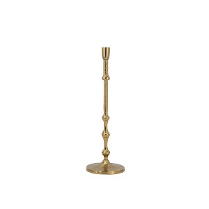 AZL1 Life Concept Candle Holders, Compact Taper Holder with Bead Detailing for Tabletop and Shelf Arrangements, Gold, 4.5"*4.5"*15.5" - 1 of 4