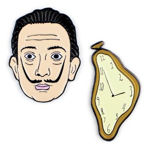 Unemployed Philosoph - Salvador Dali & Melting Watch Lapel Pin Set - 1 of 1