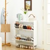 Hyleory Shoe Cabinet Organizers and Storage, Hidden Shoe Rack with 2 Flip Drawers Doors, Tall Narrow Shoe Cabinet,Shoe Organizer for entryway, Hallway - 2 of 4