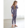 RuffleButts SoftSnooze Big Girls Ruffle Long Sleeve Pajama Set - 3 of 4