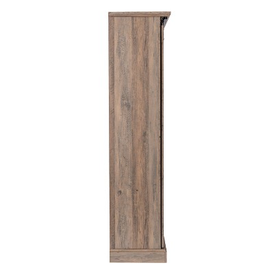 Graywash Freestanding Storage Cabinet with Adjustable Shelving