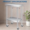 Stainless Steel Table, Prep Workstation, 1000LBS, NSF Commercial Work Table with Adjustable Undershelf, for Restaurant, Kitchen - 2 of 4