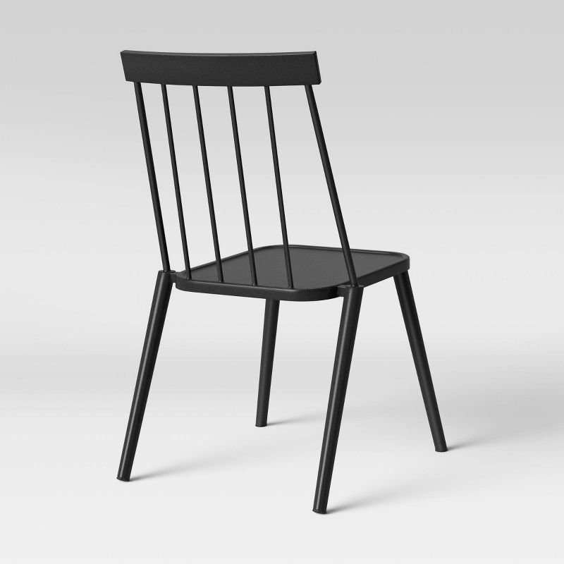 4pc Windsor Outdoor Patio Dining Chairs Stacking Chairs Black - Project 62&#8482;, 5 of 7