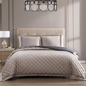 Bebejan 3 Piece Velvet Comforter Set - 1 of 4