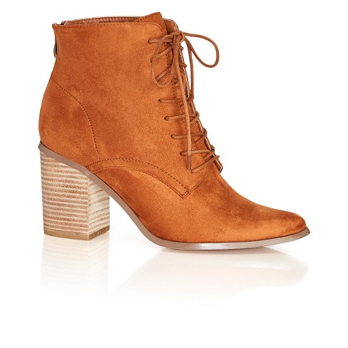 Womens wide fit tan best sale ankle boots