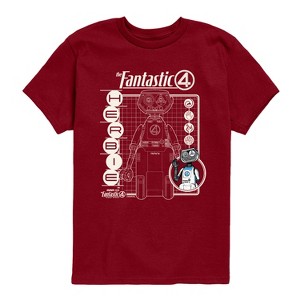 Boys' - Marvel - Fantastic Four Herbie Blueprint Short Sleeve Graphic T-Shirt - 1 of 3