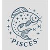 Pisces Zodiac Fish With Glitter Adult Crew Neck Short Sleeve Tee - 2 of 3