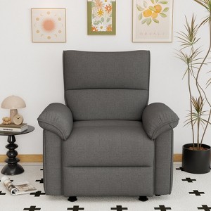 GDFStudio Hyacinth Modern Rubberwood Upholstered Zero Wall Power Recliner with Charging Ports - 1 of 4