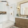 CASAINC Dual Heads 12 Inch Ceiling Mounted Square Shower Head Shower System with Handheld Shower Digital Display Shower - 2 of 4