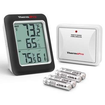 ThermoPro TP60SW Digital Hygrometer Indoor Outdoor Thermometer Wireless Temperature and Humidity Gauge Monitor Room Thermometer