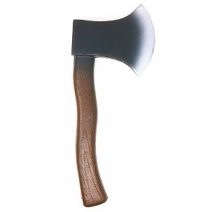Skeleteen Lumberjack Costume Prop Toy - Wood Look Hatchet Axe Props for Party - 1 Piece - 1 of 4