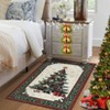 Christmas Tree Washable Area Rug for Bedroom, Dining Room, Living Room, Non-Slip Low Pile Carpet Mat for Home Office Holiday Decor - 4 of 4