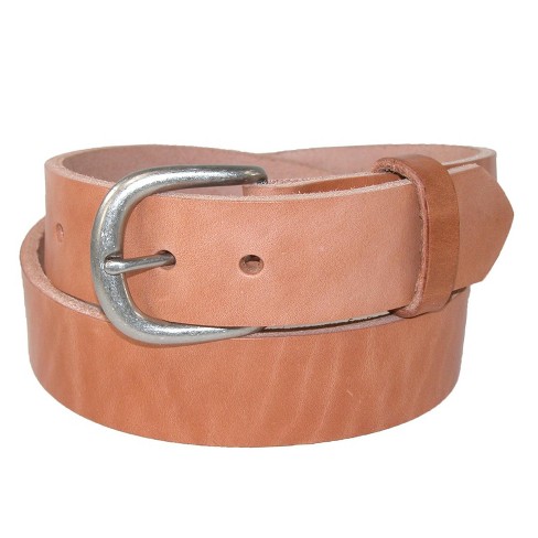 Boston Leather Men's Big & Tall Heavy Duty One Piece Leather Work Belt, 54,  Tan : Target