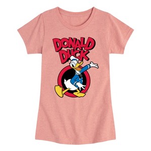 Girls' - Disney - Donald Duck Fitted Short Sleeve Graphic T-Shirt - 1 of 4