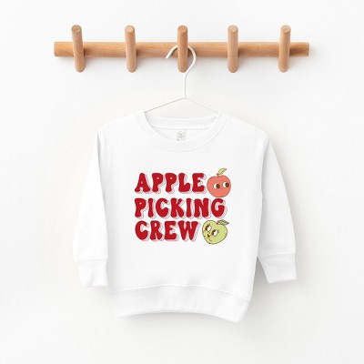 The Juniper Shop Cartoon Apple Picking Crew Toddler Graphic Sweatshirt