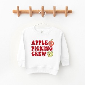 The Juniper Shop Cartoon Apple Picking Crew Toddler Graphic Sweatshirt - 1 of 3