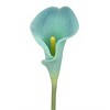 Duovlo 20pcs Calla Lily Bridal Wedding Bouquet Lataex Real Touch Artificial Flower Home Party Decor (Lake Blue) - 3 of 4