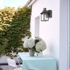 DORESshop 1-Light Black Dusk to Dawn Motion Sensor Outdoor Wall Lantern Sconce with Clear Glass and Built-In GFCI and USB Outlets - 4 of 4