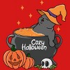Girl's Design By Humans Cozy Halloween By kimprut T-Shirt - 2 of 4