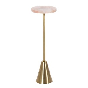 Kate and Laurel Sitara Glam Drink Table, 8x8x23, Gold - 1 of 4