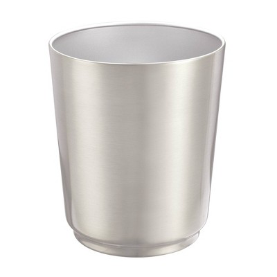 Austin Waste Can Matte Silver - iDESIGN