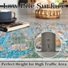 Modern Abstract Rug Low Pile Non-Slip Area Rugs for Living Room Bedroom Soft Foldable Machine Washable Rug - 4 of 4