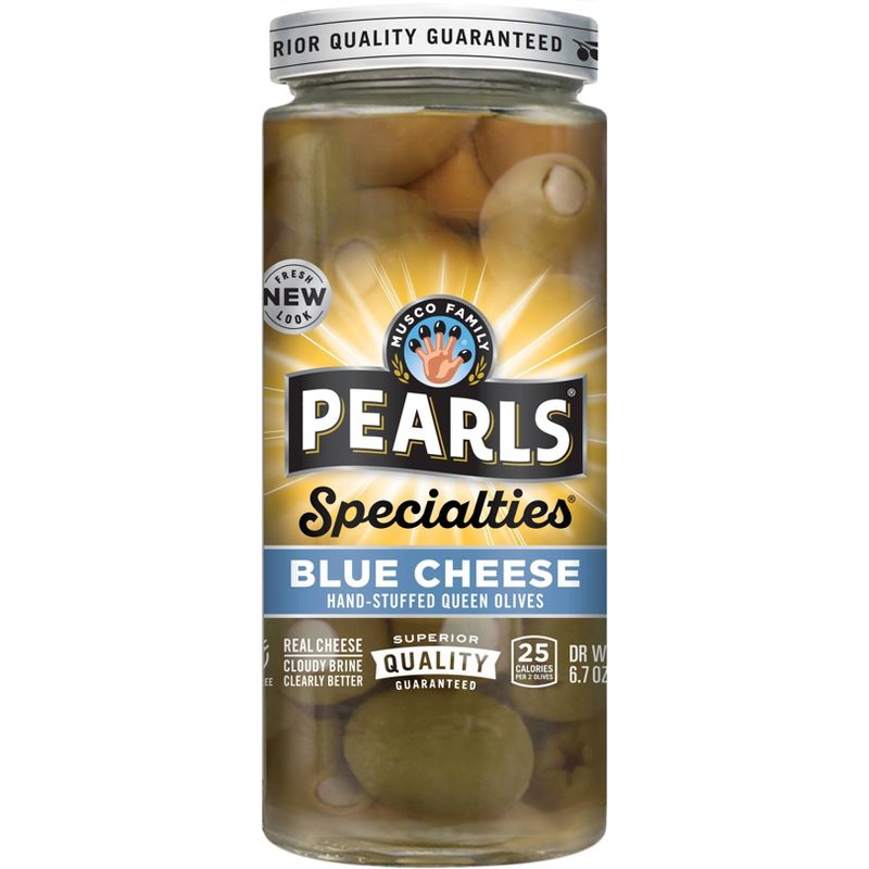 Pearls Specialties Blue Cheese Hand-Stuffed Queen Olives - 6.7oz, 1 of 5