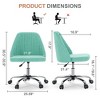 Grungis Office Chair with  with Wheels,Modern Fabric Armless Desk Chair for Adult,Student - 3 of 4