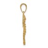 Black Bow Jewelry 14k Yellow Gold 2D Textured Seahorse Pendant - 2 of 4