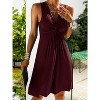 Imily Bela Elegant V Neck Knot Front A Line Tank Dress Summer Casual Comfort - 3 of 4