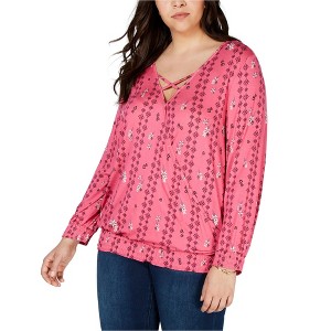 Style & Co. Womens Smocked Floral Pullover Blouse - 1 of 1