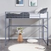 AZL1 Life Concept Beds Metal Loft Room-Saving Frame Sturdy and Secure Safety Guard Rails Durability for Kids Room, Gray, 77.36"*41.34"*62.2" - 3 of 4