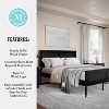 Martha Stewart Queen Jax Solid Wood Platform Bed Black - 4 of 4