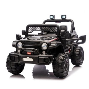 12V Electric Ride on Car for Kids, Battery Powered Truck w/Parent Remote Control, Off-Road Truck with Dual Motors, Wheel Suspension, LED Lights - 1 of 4