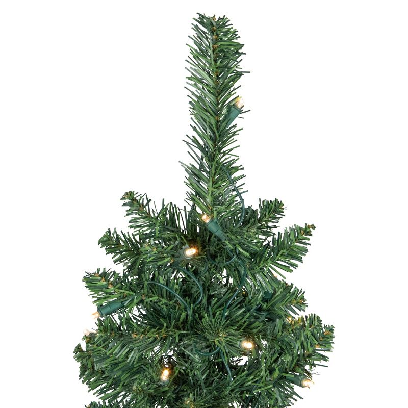 Northlight 6' Pre-Lit Northern Balsam Fir Pencil Artificial Christmas Tree, Warm Clear LED Lights, 5 of 9